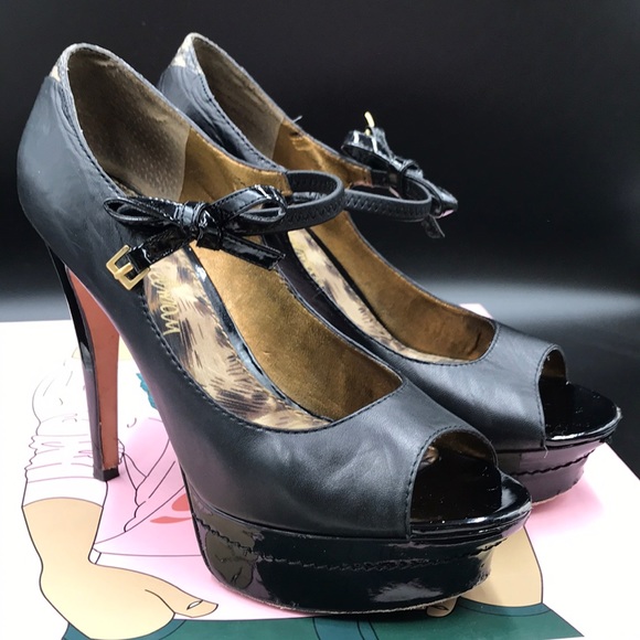Sam Edelman Shoes - SAM EDELMAN Black/PeepToe Sexy MaryJane Heels 7.5M